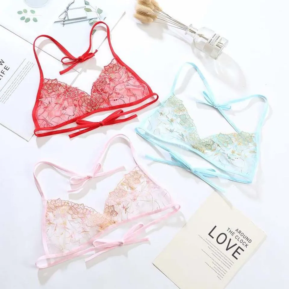 European and American Lace Bra Set Hollow Translucent Bra