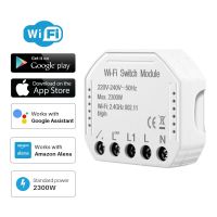 DIY WiFi Switch Breaker Automation Module Light Switch WiFi Tuya Smart Life APP Remote Control Compatible Alexa Echo Google Home