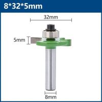 เครื่องตัดมิลลิ่งเราเตอร์แบบก้านตัว T-Sloting ขนาด8มม. ดอกสว่านกับรองลื่นไม้การกัดร่องเครื่องตัดมิลลิ่งเครื่องมืองานไม้