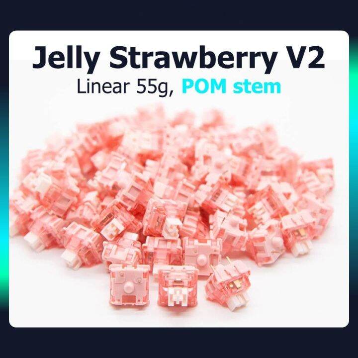 【In Stock】Strawberry Jelly V2 Gaming Linear Switch Linear Switches For