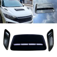 Car Side Glossy Air Intake Flow Vent Cover Leaf Type Modified Tuyere Auto Exterior Decoration Fake Air Outlet Sticker On Hood