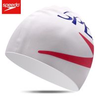 Speedo Speedo Silicone Swimming Cap Fashion Printing Long Hair Large Size Comfortable Waterproof Swimming Cap for Men and Women