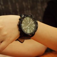 Men Watches Fashion Sports Big Dial Leather Belt Quartz Wrist   Watch Women Not Mechanical Watches Waterproof Clock Party Gift