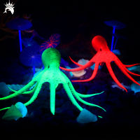 การตกแต่งตู้ปลา Octopus Aquarium Set Plastic Fake Fish Luminous Simulation Chapter Cuttlefish