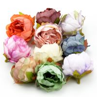 100pcslot 5cm High Quality Silk Peony Artificial Flower Head For Home Wedding Decor DIY Garland Craft Flowers Accessories