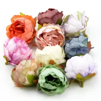 100pcslot 5cm High Quality Silk Peony Flower Head Artificial Home Wedding Decor DIY Garland Craft Flowers Accessories