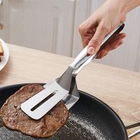 【jw】❀  Food Flipping Steak 3-in-1 Multifunctional Sided Spatula Tongs Clip Beefsteak