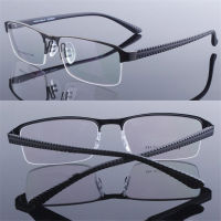 Semi Rimless Eyeglasses Frame Men Wide Face Glasses Man Spectacles for Optic Myopia Diopter Lens