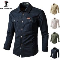 HOT”PLOVER เสื้อเชิ้ต ลายทหารกองทัพทหาร 5 สี สําหรับผู้ชาย