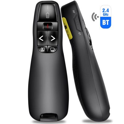 For Bluethooth Wireless Presenter RF 2.4GHz USB Presentation Remote Control With Red Light Pointer Pen for KeynotePP. TMacPC