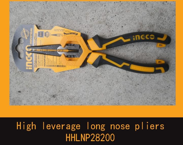 ingco-คีมปากแหลม-8นิ้ว-รุ่น-high-leverage-รหัส-hhlnp28200