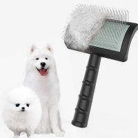 Firm Slicker Brush For Dogs- Extra Long Pin Slicker Brush For Large Dog Grooming Wire Brush And Deshedding