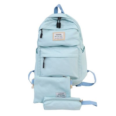3set Cute Backpack Casual Candy Colour Women Backpack Multi-pocket School Bag Rucksacks For Teenage Girls School Backpack