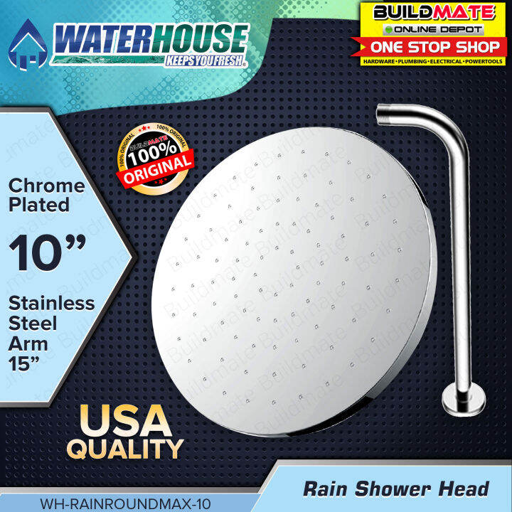 WATERHOUSE by POWERHOUSE Round Shower Head 10" with Arm Chrome