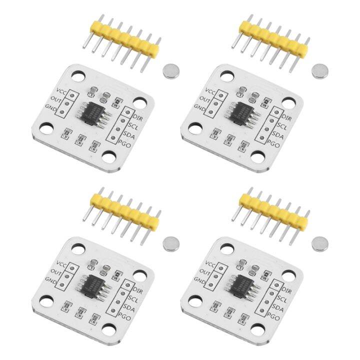 4pcs-as5600-magnetic-encoder-magnetic-induction-angle-measurement-sensor-module-12bit-high-precision