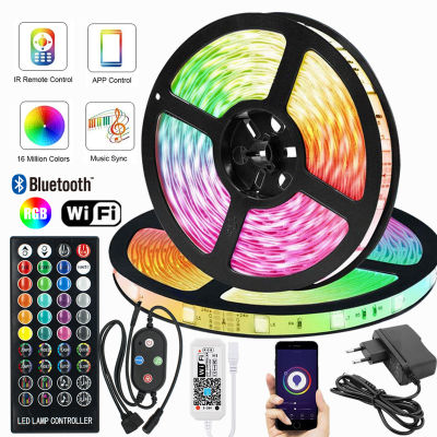 LED Stirp Lights RGB SMD 5050 WIFI Bluetooth Infrared Remote Control Music Model APP Controller Flexible Ribbon Decoration Lamp
