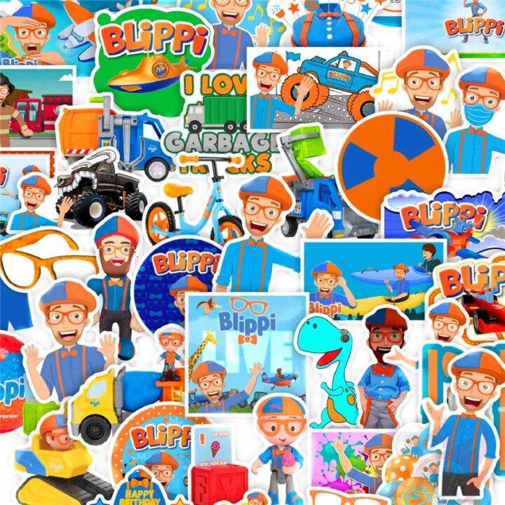 a-shack-blippi-ซีรีส์01สติกเกอร์50ชิ้น-เซ็ตเด็กตลกโปรแกรมภาษาอังกฤษ-diy-แฟชั่นผสมกระเป๋าแล็ปท็อปสเก็ตบอร์ดรูปลอกขยุกขยิก