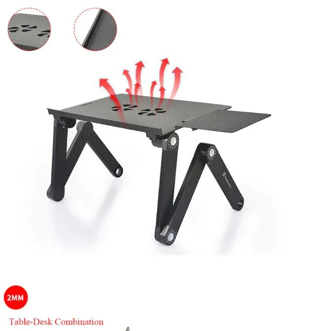 Table ergonomique pour ordinateur portable avec tapis de souris et