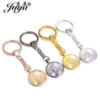 JUYA 5pcs/lot Cabochon Blank Keychain 25mm Pendant Base For Key Chain Pendant DIY Jewelry Making Handmade Crafts Accessories DIY accessories and other