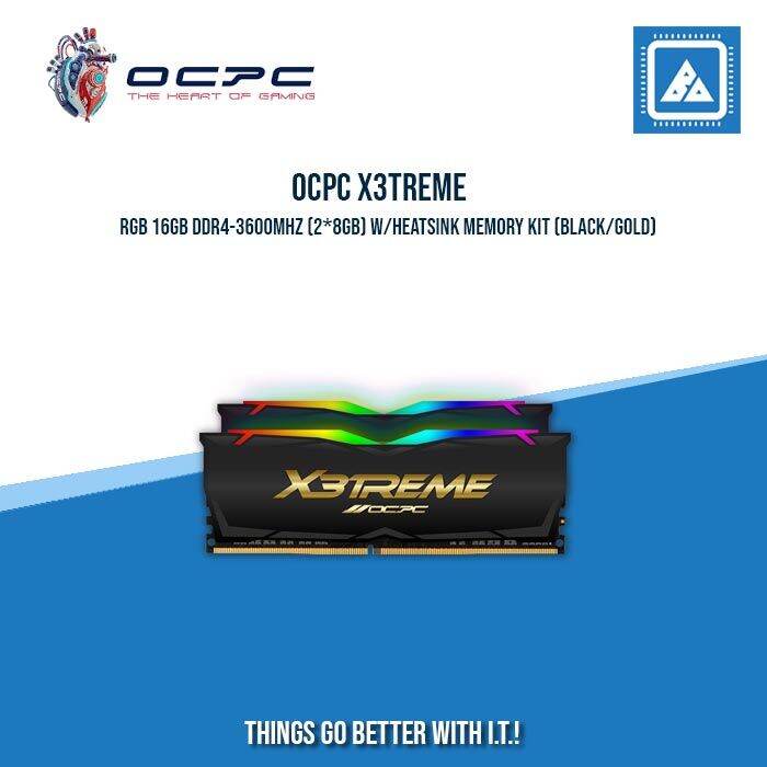 OCPC X3TREME RGB 16GB DDR4-3600MHZ (2*8GB) W/HEATSINK MEMORY KIT (BLACK ...