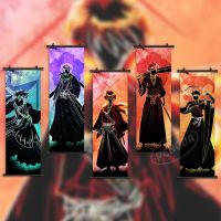 【CW】☍  Wall Bleach Canvas Anime Pictures Hitsugaya Toushirou Painting Printed Kuchiki Rukia Poster Hanging Scrolls Renji