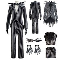 【YP】 Jack Skellington Costume for Adult Men Jacket Pants Outfit Man