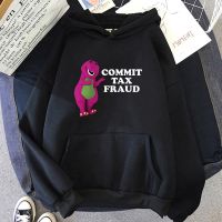 Commit Tax Fraud Cartoon Print Hoodies Men/Long Sleeve Harajuku Sweatshirts Hip Hop Casual Hooded Clothes Graphic Hoodie Size XS-4XL