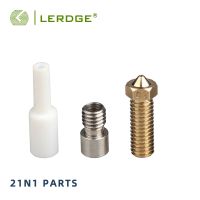 【LZ】●✧✳  Lerdge 2in1 para fora hotend ptfl teflonto tubo garganta 3d impressora de aço inoxidável e cobre v6 bocal aquecedor bloco vocano acessórios