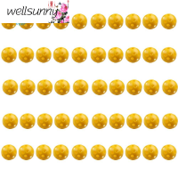 Wellsunny ไม้กอล์ฟพลาสติก50ชิ้น,ลูกบอลกีฬาสำหรับฝึกปฏิบัติกอล์ฟกลวงไหลเวียนแบบโปร่ง