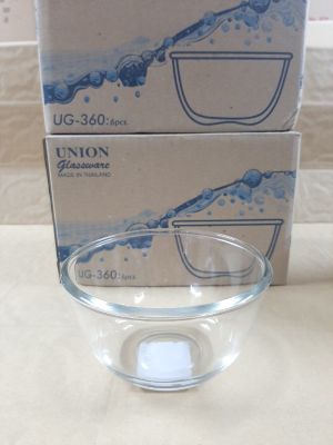 ถ้วยแก้ว UG-360 (แพ็ค6) ถ้วยขนม  แบบใส ถ้วย ขนมแก้ว ชามแก้ว ถ้วยน้ำจิ้ม ถ้วยน้ำซุป ถ้วยแก้วใส ถ้วยแก้วเล็ก