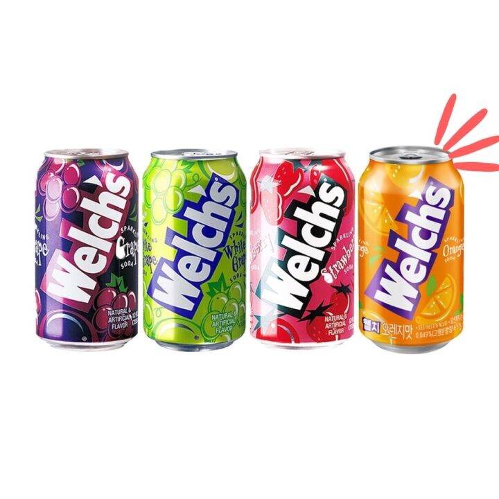 Welch's Sparkling Soda (StrawberryWhite Grape And Orange Soda) 355ml