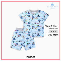 Zuper Mom ชุดเด็กอ่อน เสื้อกางเกง ผ้า cotton 100% สำหรับเด็ก 3-5ปี