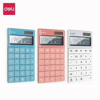 Deli เครื่องคิดเลข เครื่องคิดเลขแบบพกพ เครื่องคิดเลข อุปกรณ์คิดเลข Calculator 12 หลัก อุปกรณ์สำนักงาน น้ำหนักเบา พกพาง่าย OfficeME