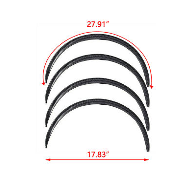 4 Pcs Universal Car Fender Anti-scratch Protector Strip Lip Decal Fender Flare Rubber Wheel Eyebrow Decor Sticker Car Body Trim