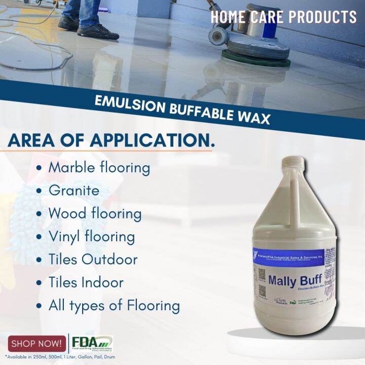 practical EMULSION BUFFABLE WAX 1 LITER (FLOOR WAX, IN ALL TYPES OF