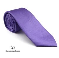 Giorgio Del Sarto Necktie 7.5 cm Purple with Fabric Texture เนคไทสีม่วงมีเท็กเจอร์