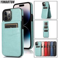 เคสหนังสำหรับ iPhone 14 13 12 Mini 11 Pro X XS Max XR 8 7 6S Plus SE 2020 2022ช่องเสียบบัตรฝาปิดกระเป๋าใส่โทรศัพท์ที่ตั้งแบบห่อครึ่งลูก