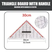 20CM/30CM Drawing Triangle Ruler Protractor Measurement Ruler With Handle Multi-function Drawing Design Ruler Stationery Shoes Accessories