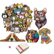 Trò chơi bằng gỗ trẻ em ghép hình câu đố chó puppy 3D Trò chơi lắp ghép