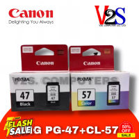 หมึกแท้ ตลับหมึกอิงค์เจ็ท Canon Ink PG-47 / CL-57  สีดำ แ สี ของแท้ 100% #หมึกปริ้นเตอร์  #หมึกเครื่องปริ้น hp #หมึกปริ้น   #หมึกสี #ตลับหมึก