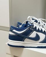 (เปิดจองราคาพิเศษรอของ 7-10 วัน) ? Nike dunk low industrial blue ? รุ่นนี้เป็นผ้านะคะ สียีนส์ๆ ตะเข็บขาวคือสวยมาก