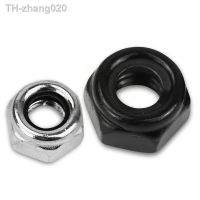 2-25pcs DIN985 M2 M2.5 M3 M4 M5 M6M7M8M10M12 304 Stainless Steel Black Hex Nylon Insert Lock Nut Self-locking Nylock Nut Locknut