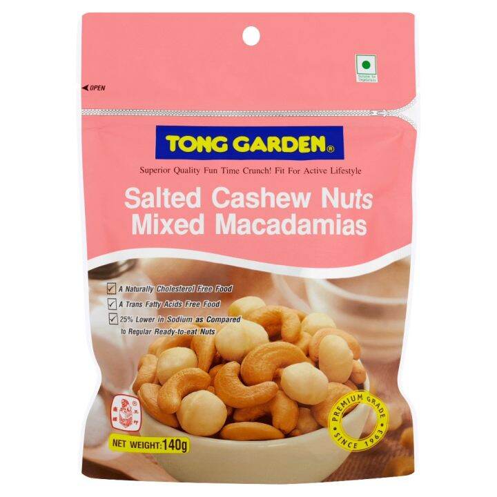 Tong Garden Salted Cashew Nuts Mixed Macadamias 140g | Lazada