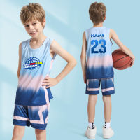 Kids Basketball Uniform Outdoor Sportswear Year Old Boys Youth Basketball Jersey Suit Summer Children Basketball Shirt Clothing