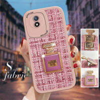 เคส Hpcase สำหรับ VIVO Y02A Y02T ขวดครีเอทีฟพร้อมเคสด้านหลังเป็นกระจกผ้านุ่มเคสโทรศัพท์ฝาครอบผ้าซิลิโคน