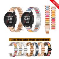 ☃۞ 20mm 22mm Strap Resin With Zinc Alloy Band Bracelet For Garmin Forerunner 645 245 55 158 255/ Venu Sq/ Vivoactive 3 4/Venu2 45mm