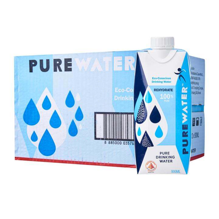 PURE WATER Packet Drinking Water 500ML Case Lazada Singapore