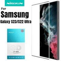 Nillkin สำหรับ Galaxy S23อัลตร้าปกป้องหน้าจอ3D CP + Max ป้องกันการระเบิดกระจกนิรภัยสำหรับ S22อัลตร้าแก้ว Filmdjgj