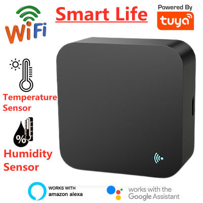 Tuya Smart WIFI IR รีโมทคอนลอุณหภูมิและเซ็นเซอร์ความชื้นรีโมทคอนลอินฟราเรดสำหรับ DVD AUD AC &amp; Alexa Home