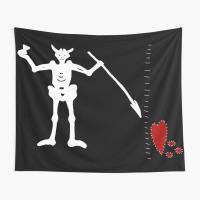 【cw】 Ofmd Blackbeard Is Flag White Tapestry Blanket Hanging Mat Wall Bedspread Art Colored Bedroom Yoga Decoration Beautiful Living 【hot】